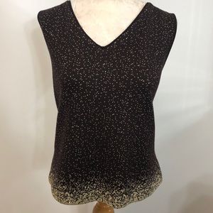 Brown and Gold Sparkly top